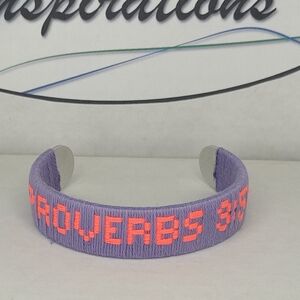 Handmade Scripture Embroidered Bracelet